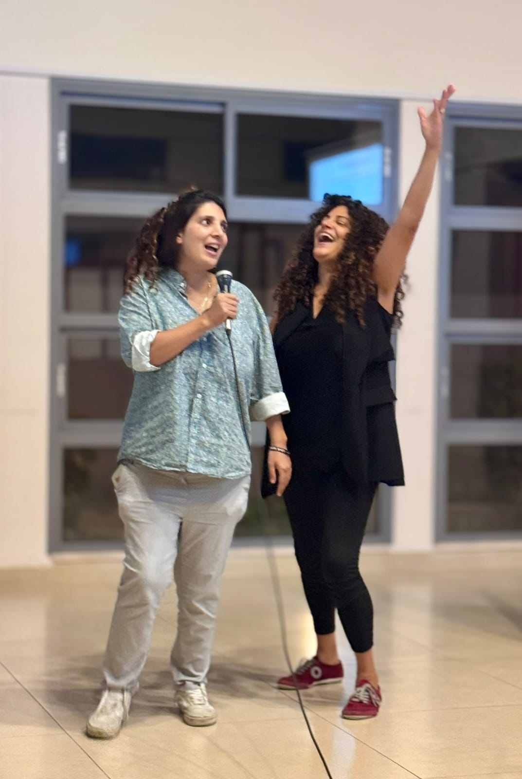 הופעה עם מיקרופון